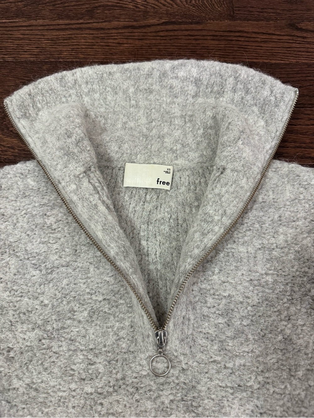 Wilfred Free Gwyneth Sweater Alpaca Merino Wool Blend Grey Size XS - Picture 5 of 12